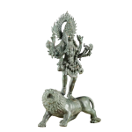 Vintage Balinese Durga Kali Lion 18.5" - Lost Wax Bronze Sacred Art | Jaipurio